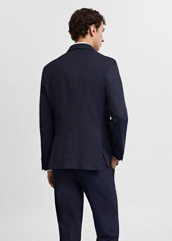 MANGO MAN Slim Fit Sakko 'Brasilia' in Blau