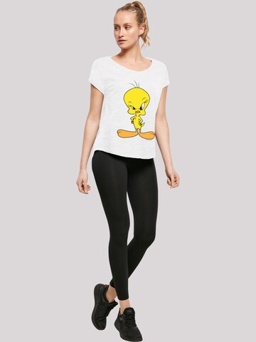 F4NT4STIC Shirt 'Looney Tunes Angry Tweety' in White