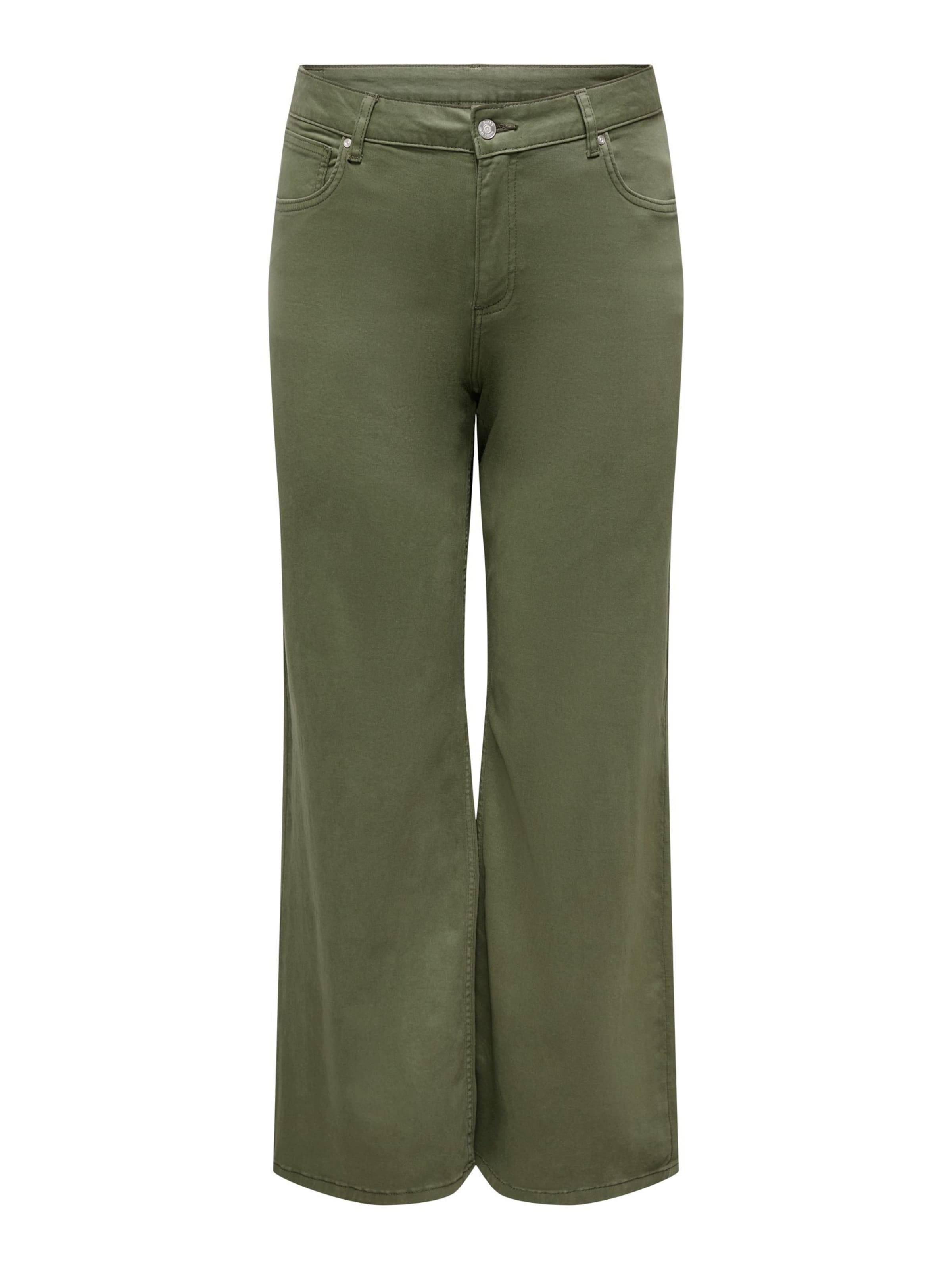 ONLY Carmakoma Wide leg Broek 'MADISON ' in Groen: voorkant