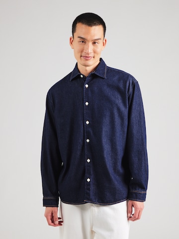 JACK & JONES Классический крой Рубашка 'JORNORREBRO' в Синий: спереди