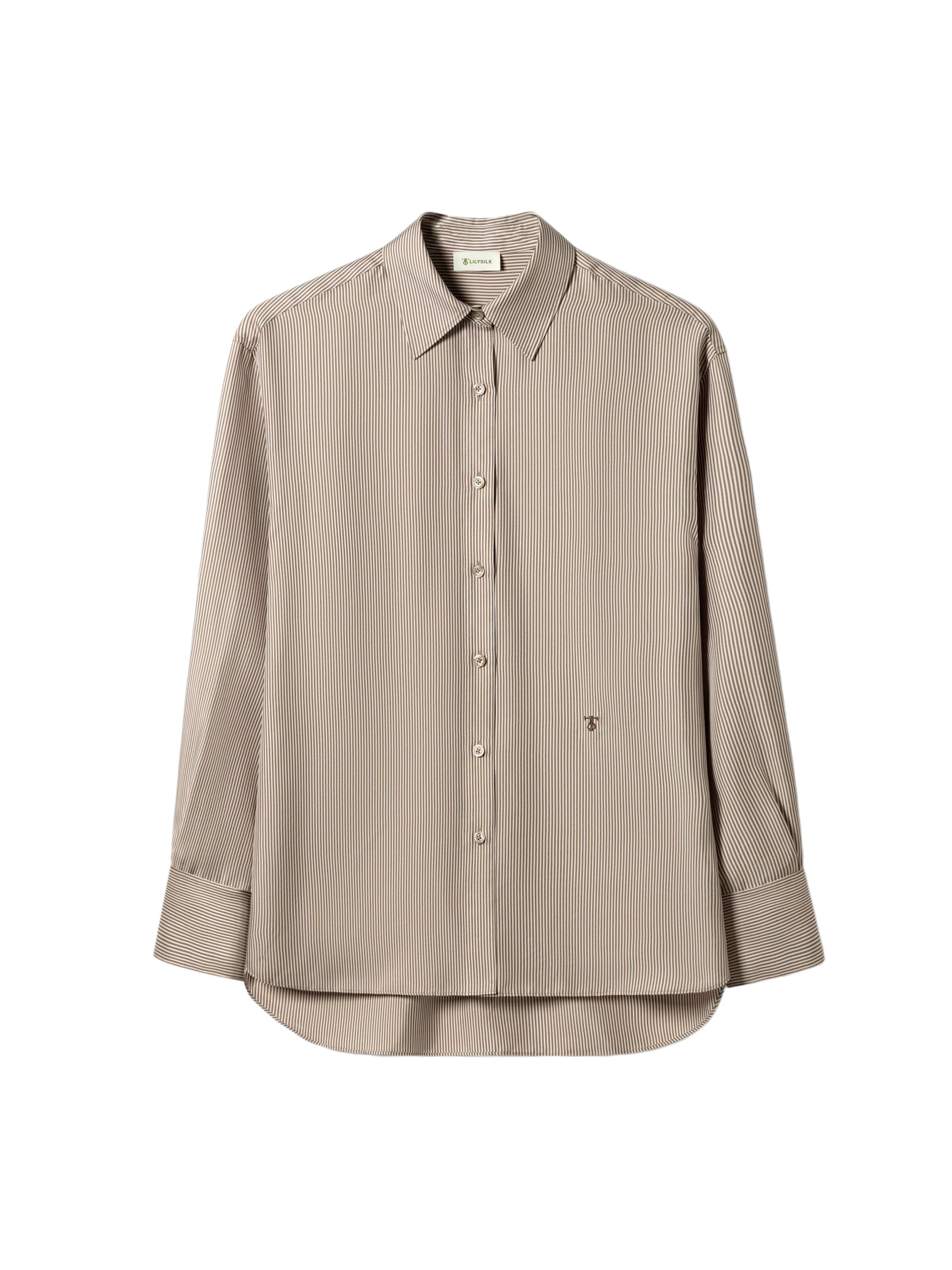 Lilysilk Blouse in Bruin: voorkant