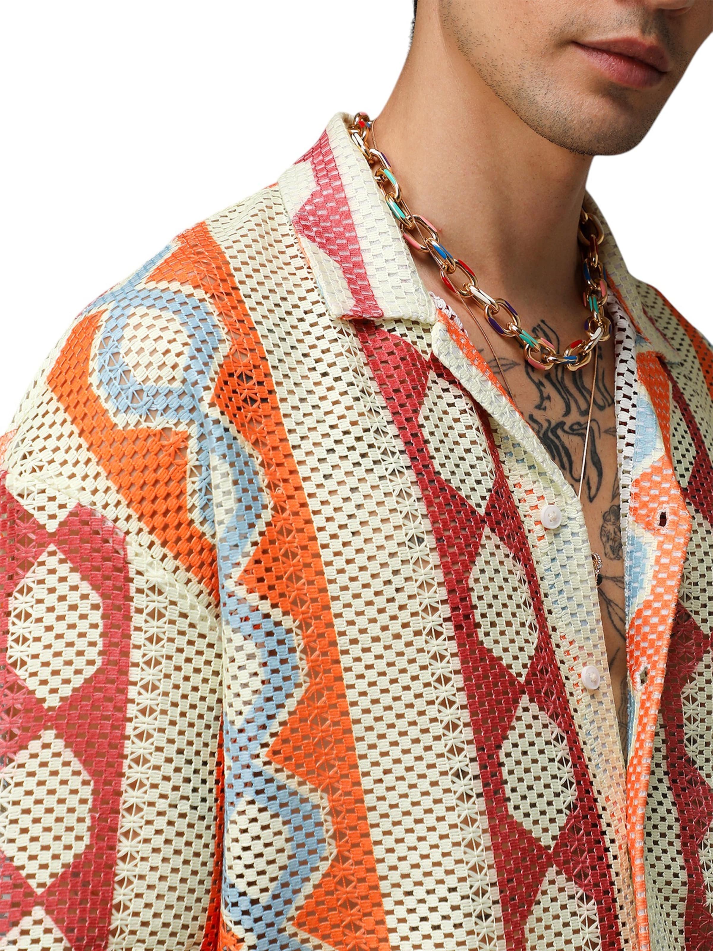 Campus Sutra - Ajuste confortable Camisa 'Syd' en Mezcla de colores