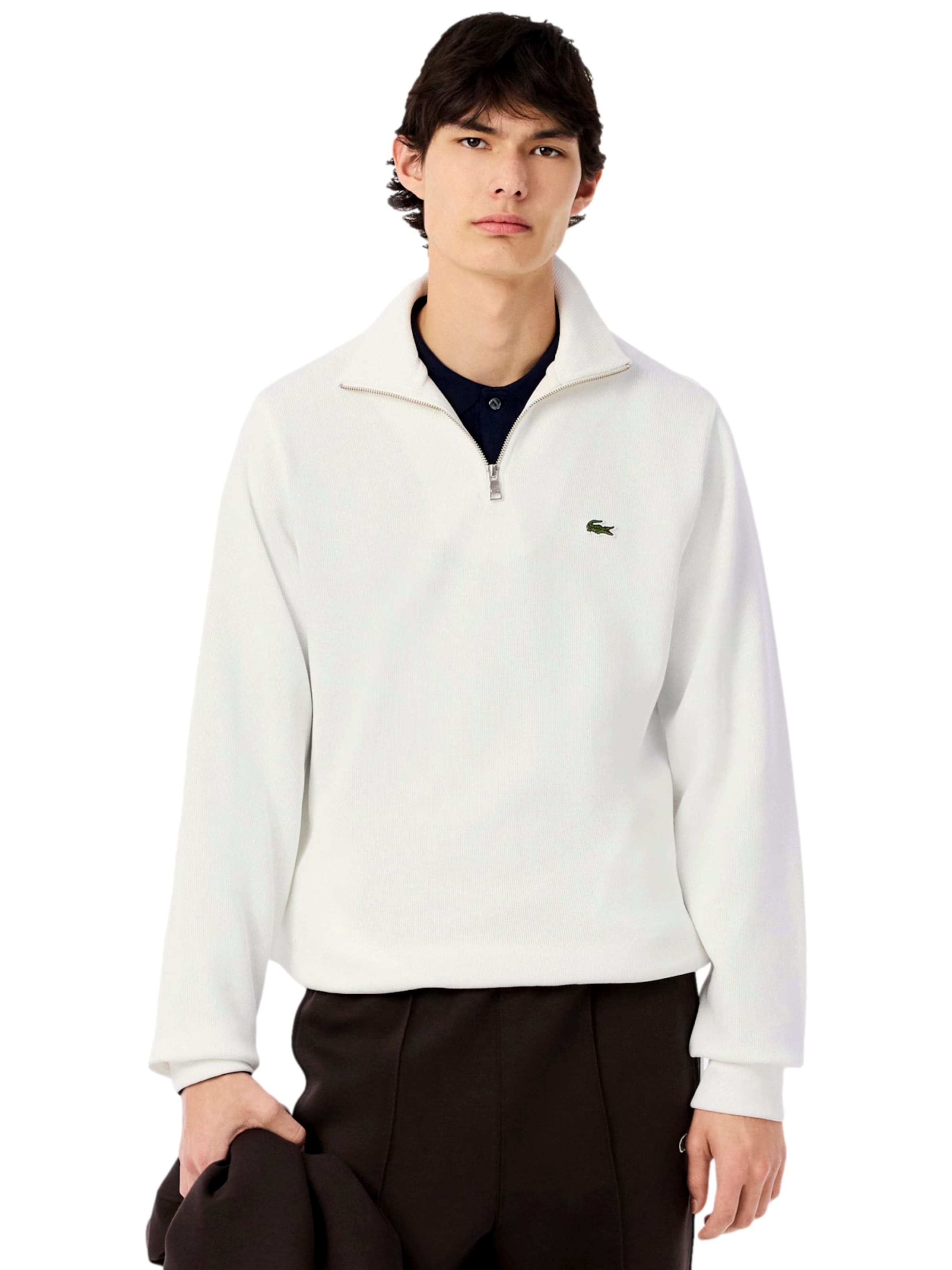LACOSTE Sweatshirt in Weiß: Vorderseite