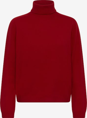 Cream Sweater in Red: front