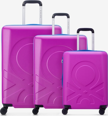Ensemble de bagages Delsey Paris en rose : devant
