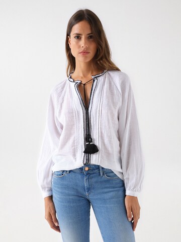 Salsa Jeans Blouse in Wit: voorkant