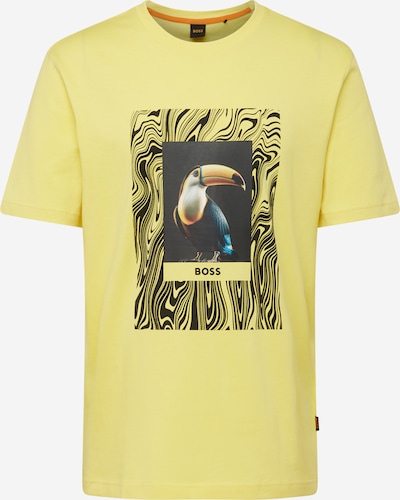Maglietta 'Tucan' BOSS di colore azzurro / limone / nero / offwhite, Visualizzazione prodotti