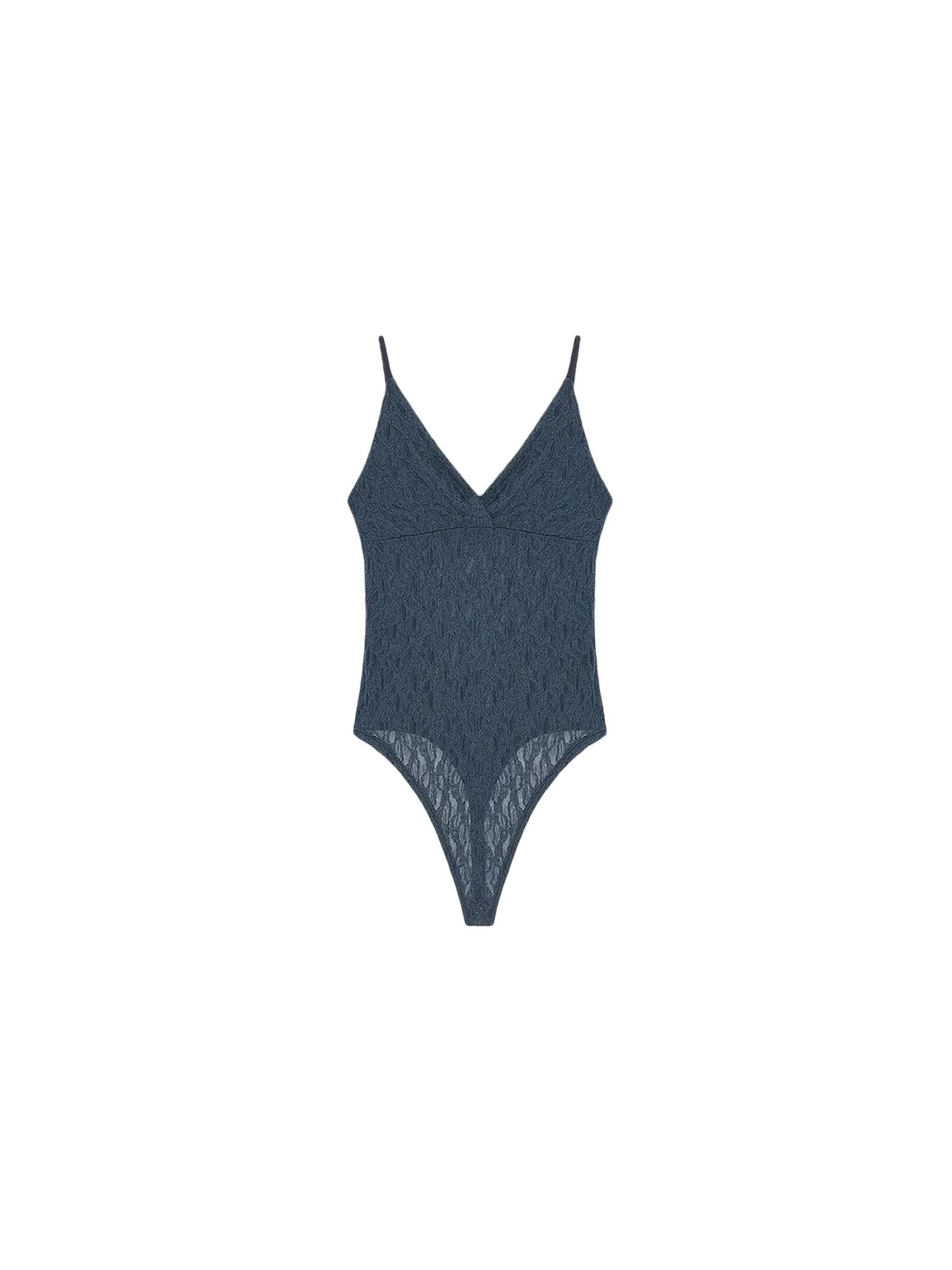 Dilvin Bodysuit 'Blusen' in Blue: front