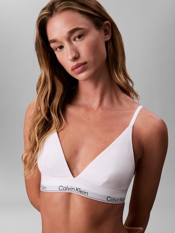 Calvin Klein Треугольник Бюстгальтер в Белый: спереди