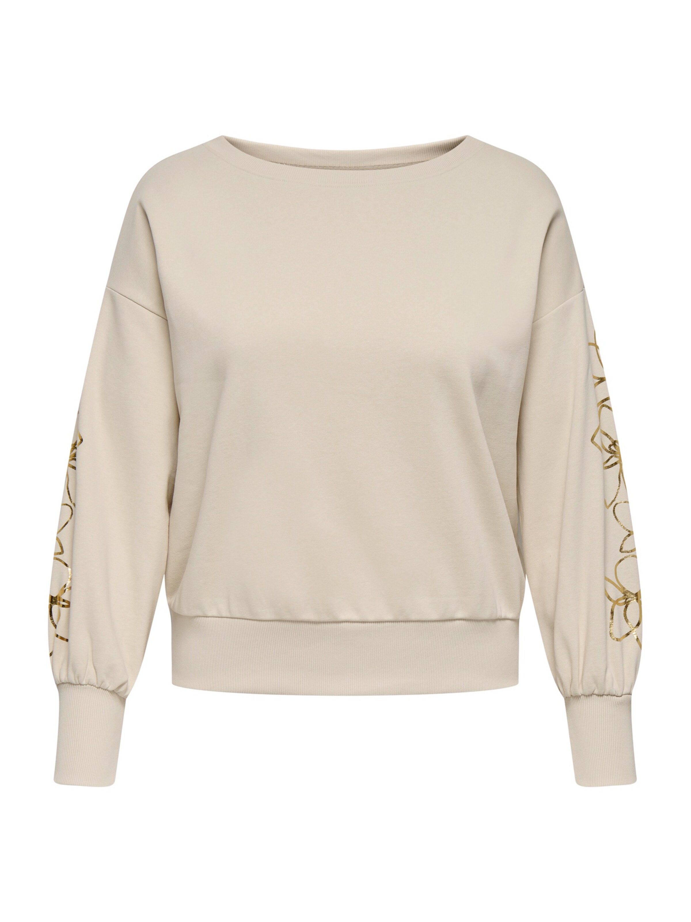 ONLY Carmakoma Μπλούζα φούτερ 'CARDEBORAH' σε μπεζ: μπροστά