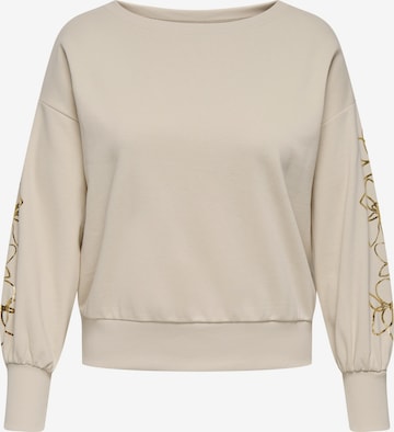 ONLY Carmakoma - Sudadera 'CARDEBORAH' en beige: frente