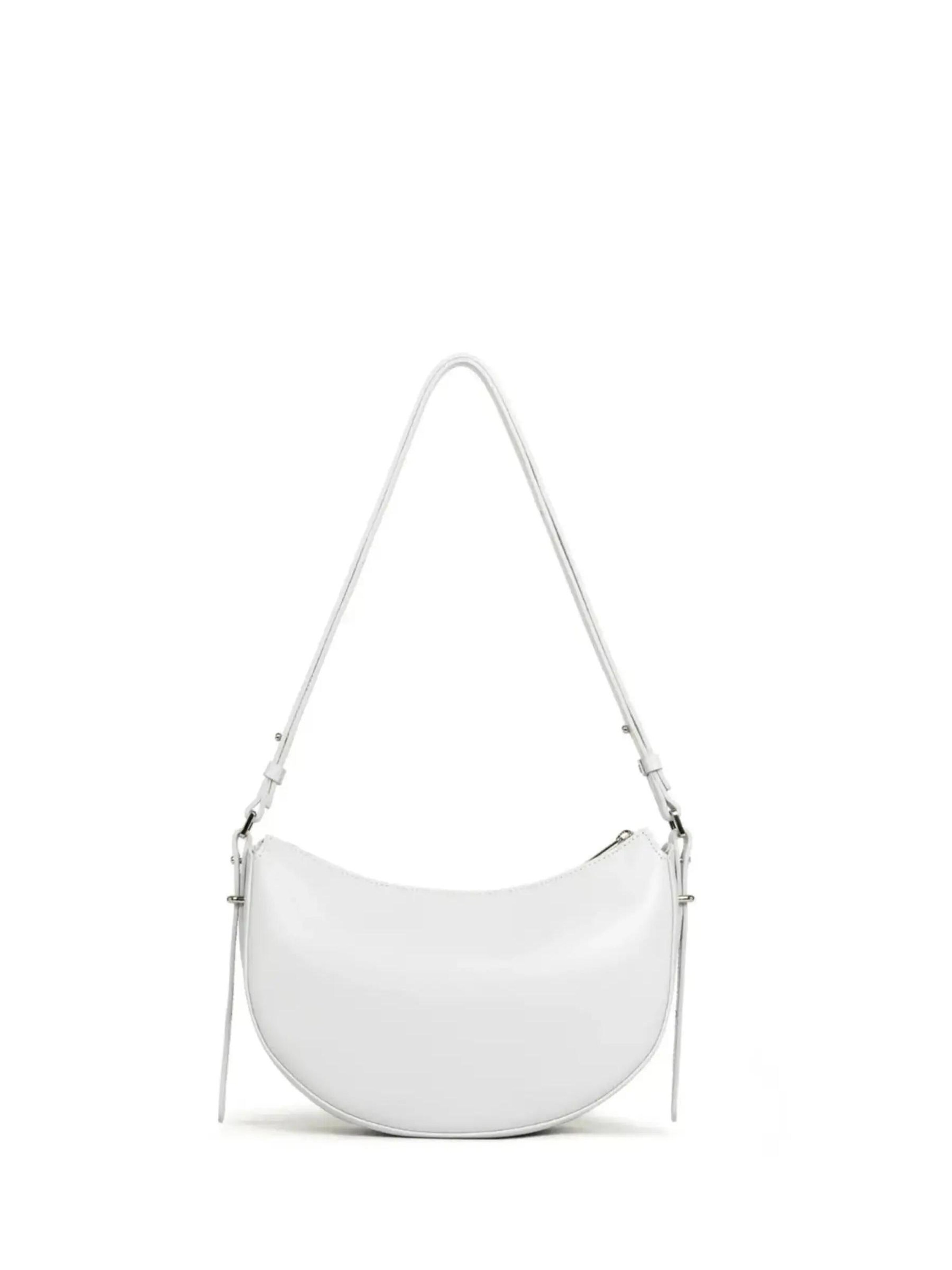 LANCASTER Paris - Bolso de hombro 'Sac demi lune Zippé Suave Ace Lancaster Gris Clair' en gris