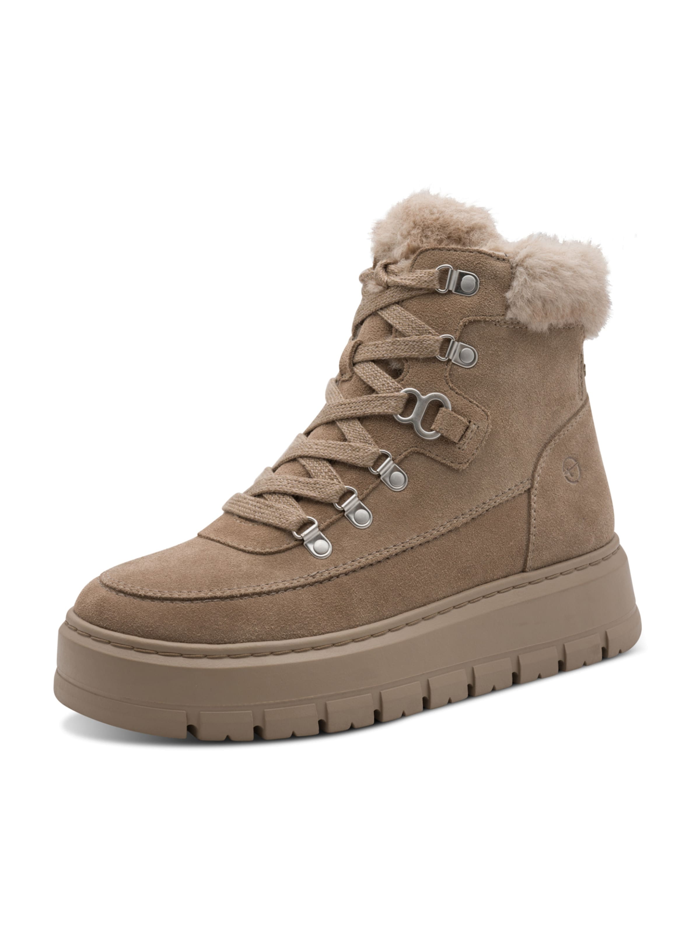 Tamaris Veterlaarsjes in Bruin: voorkant