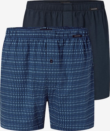 Boxers 'Single Jersey' SCHIESSER en bleu : devant
