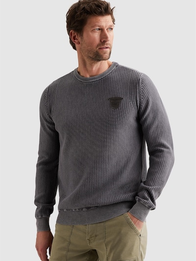 PME Legend Sweater 'Pullover with garment-dye wash and ribbed collar' in S in Grey, Item view