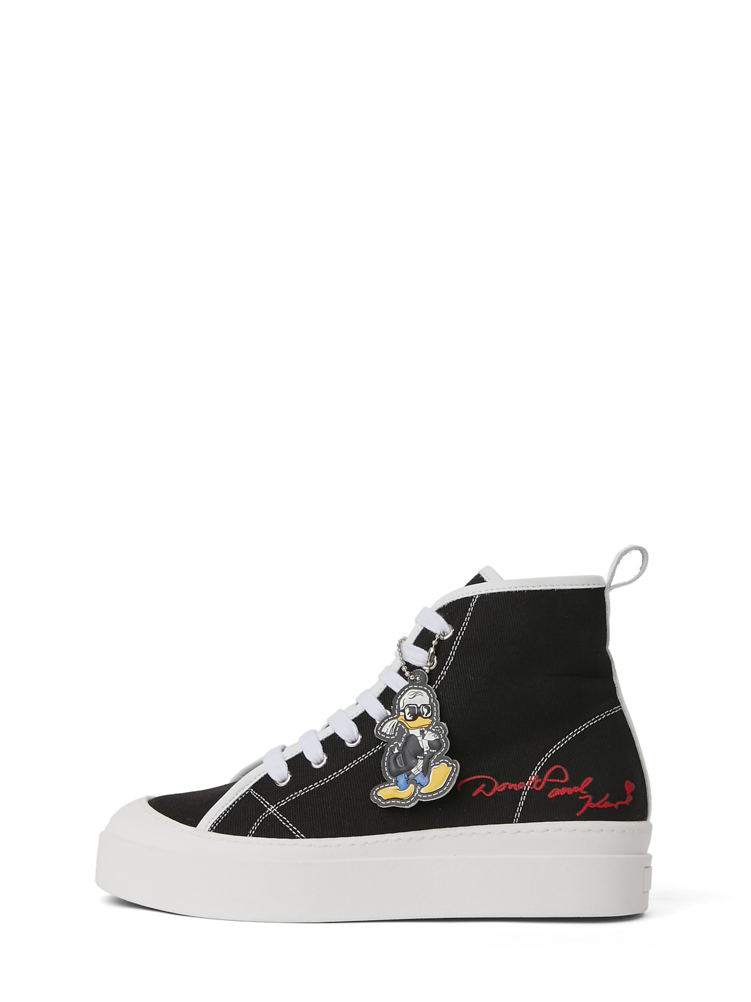 Sneaker alta 'Disney x KL' di Karl Lagerfeld in nero: frontale