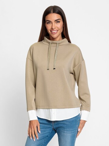heine - Sweatshirt em castanho: frente