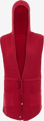 COBIE Knit Cardigan in Red: front