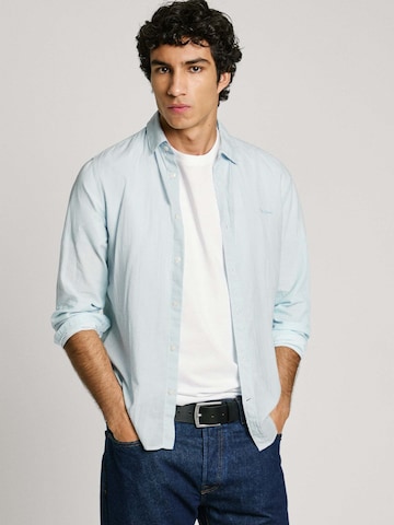 Slim fit Camicia 'Marcial' di Pepe Jeans in blu: frontale