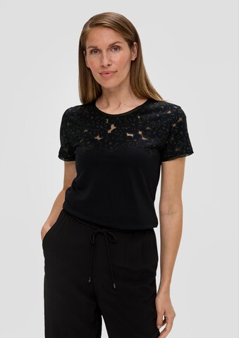 s.Oliver BLACK LABEL Shirt in Zwart: voorkant