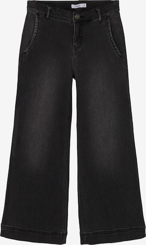 NAME IT Wide leg Jeans 'Bella' in Zwart: voorkant