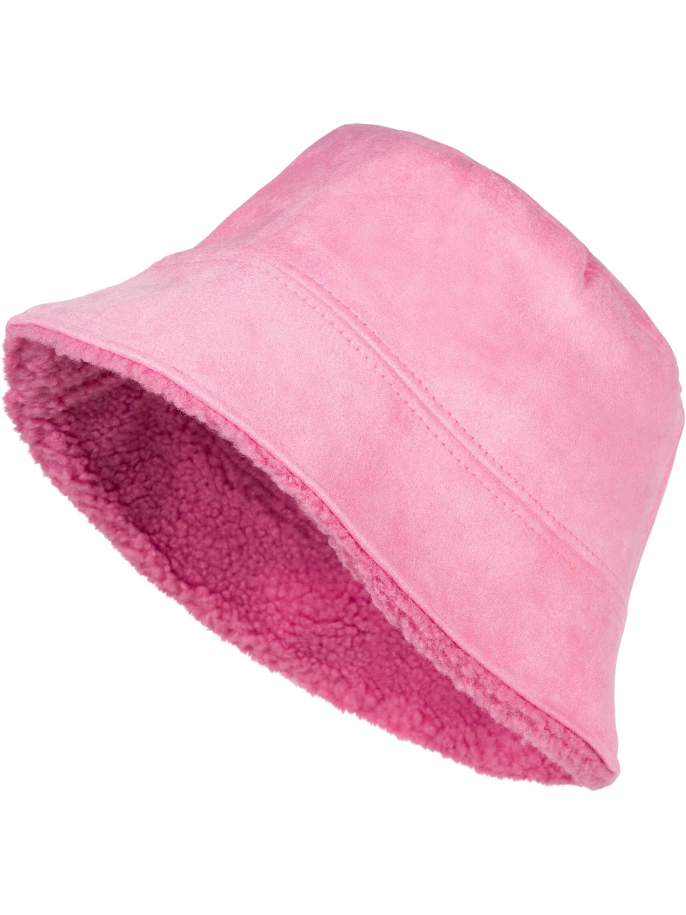 styleBREAKER Hut '2 in 1 Wende Fischerhut Materialmix'‌‌‌ in Pink: Vorderseite