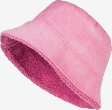 styleBREAKER Hut '2 in 1 Wende Fischerhut Materialmix' in Pink: Vorderseite