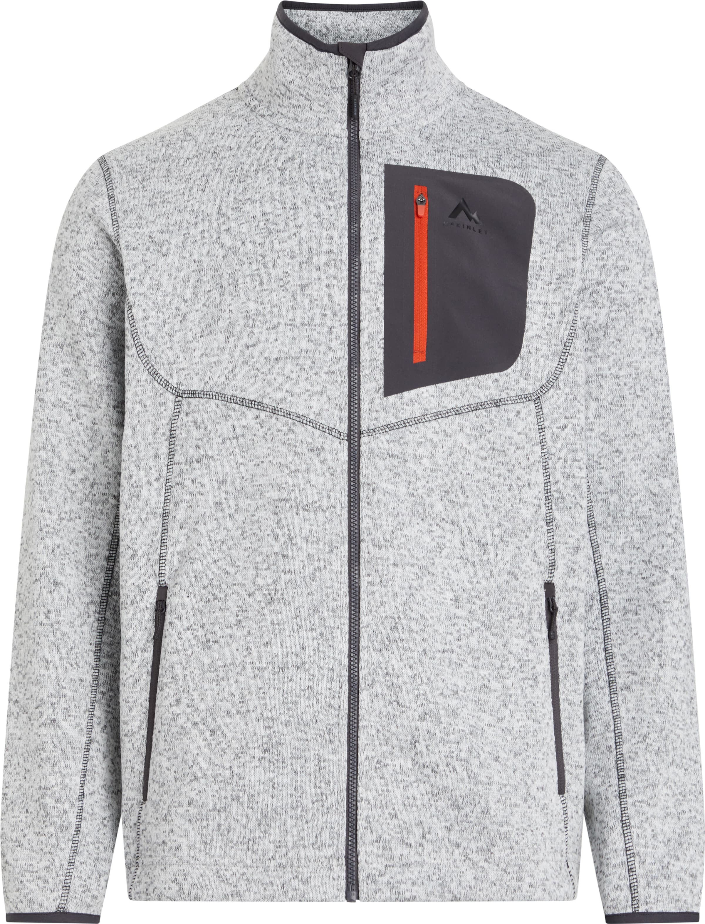MCKINLEY Athletic Fleece Jacket 'Skeena III' in Grey: front