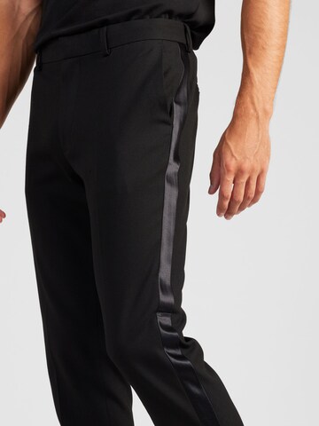 TOPMAN Скинни Плиссированные брюки в Черный