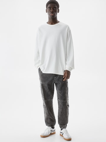 Pull&Bear Tapered Hose in Grau