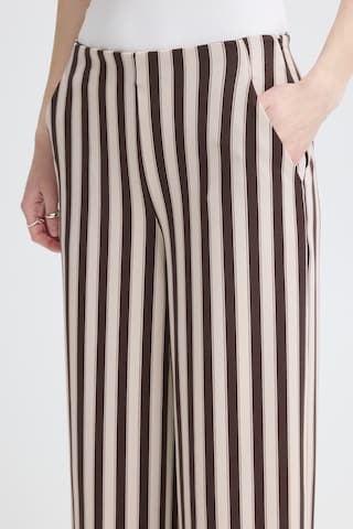 Wide Leg Pantalon 'KATE' ICHI en marron