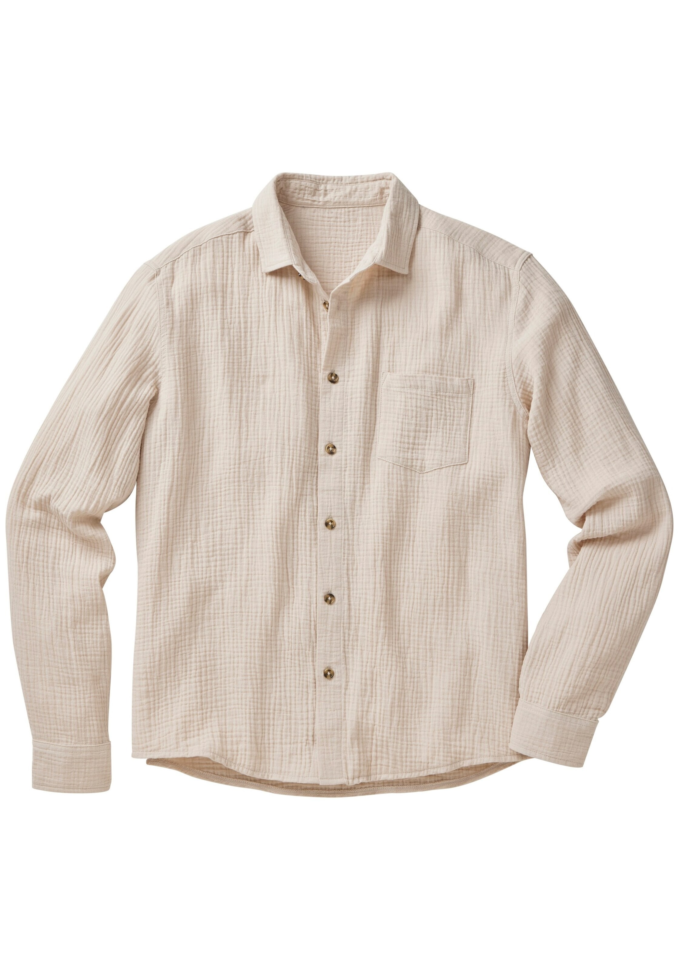 BEACH TIME Hemd in Beige: Vorderseite