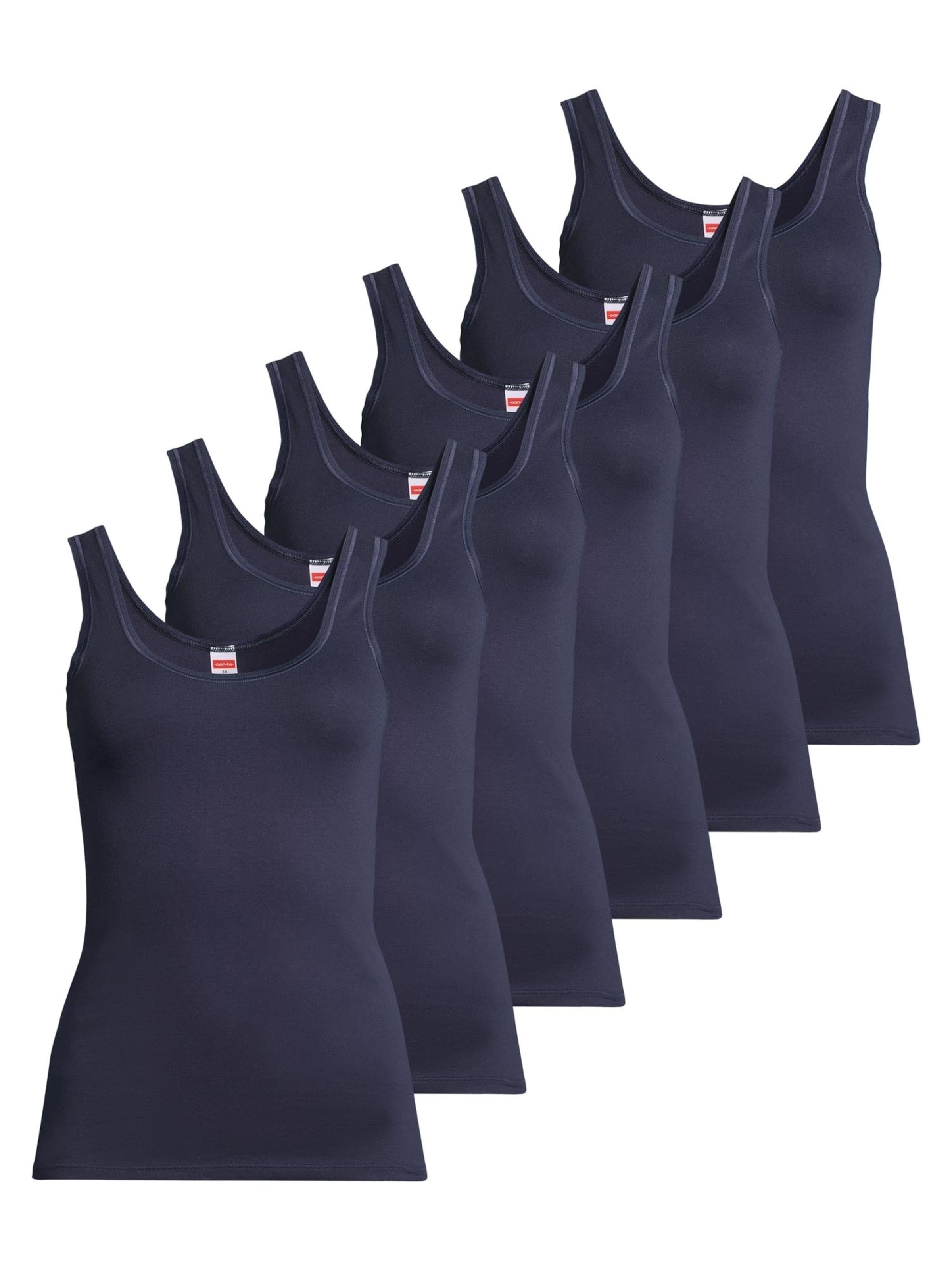 CON-TA Undershirt 'Feinripp' in Blue: front