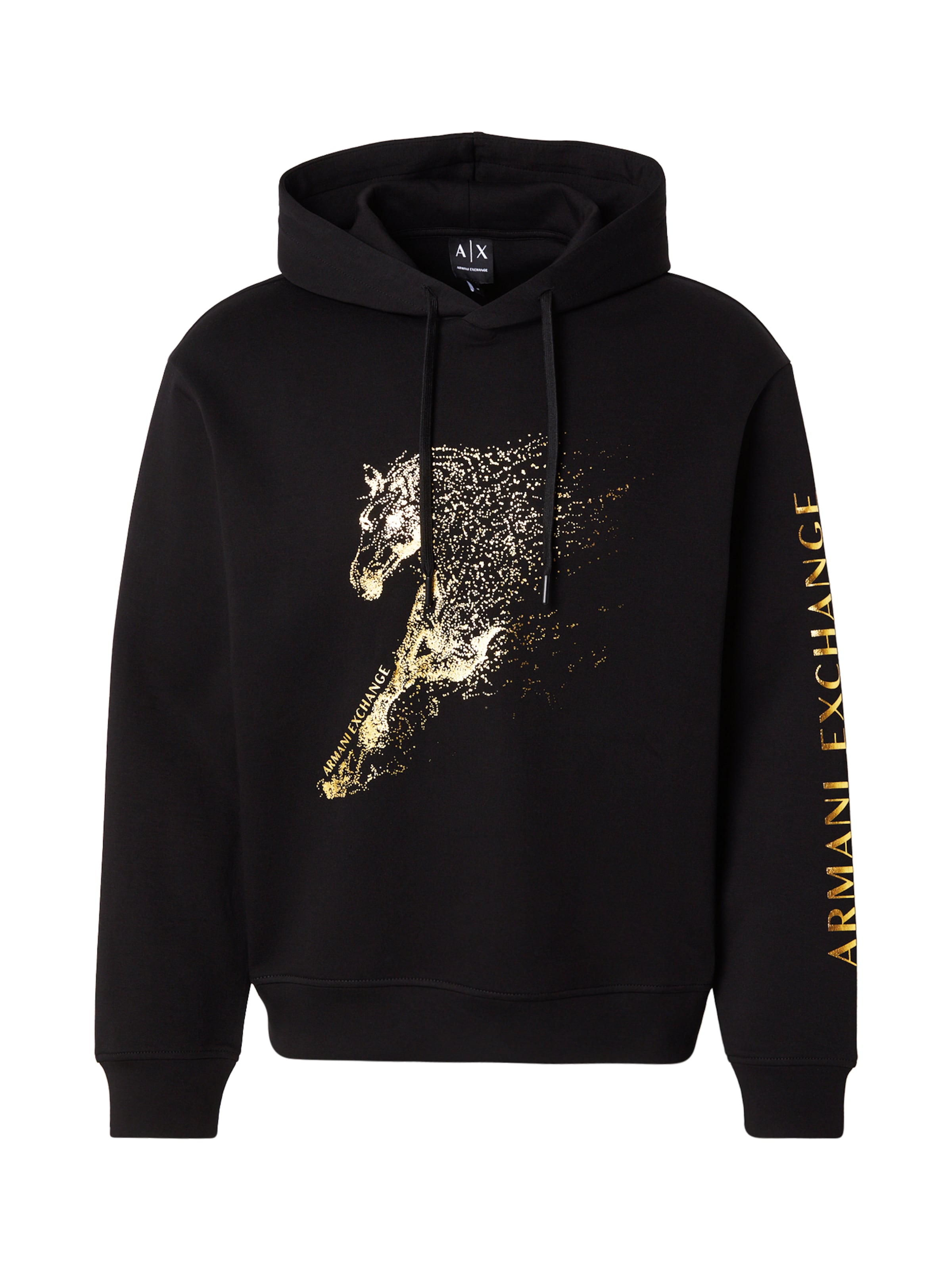ARMANI EXCHANGE Μπλούζα φούτερ σε μαύρο: μπροστά