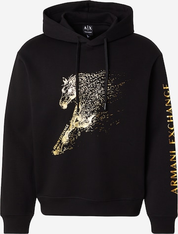 ARMANI EXCHANGESweater majica - crna boja: prednji dio