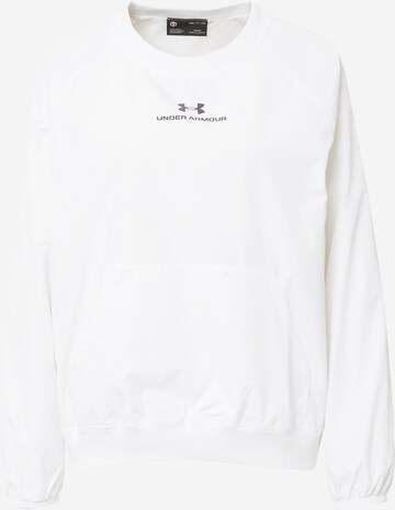 UNDER ARMOUR Sports sweatshirt in White: front