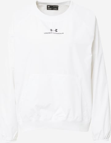 UNDER ARMOUR Athletic Sweatshirt in White: front