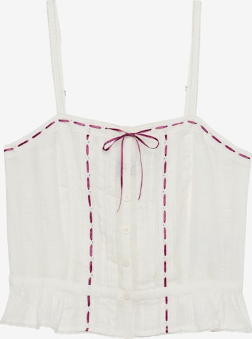 Haut Superdry & Co en blanc : devant