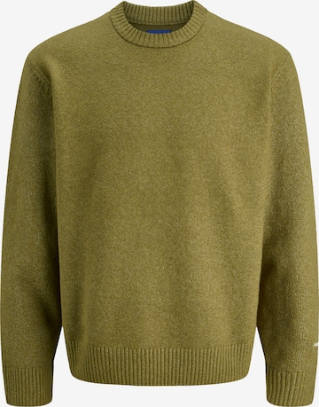 JACK & JONES Пуловер 'JORNorrebro' в зелено: отпред