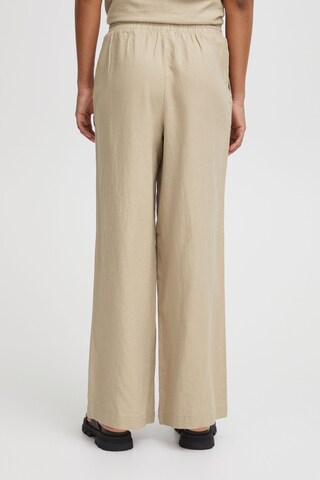 ICHI - Pierna ancha Pantalón 'Ihlino' en beige