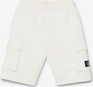 Regular Pantalon Calvin Klein Jeans en blanc : devant