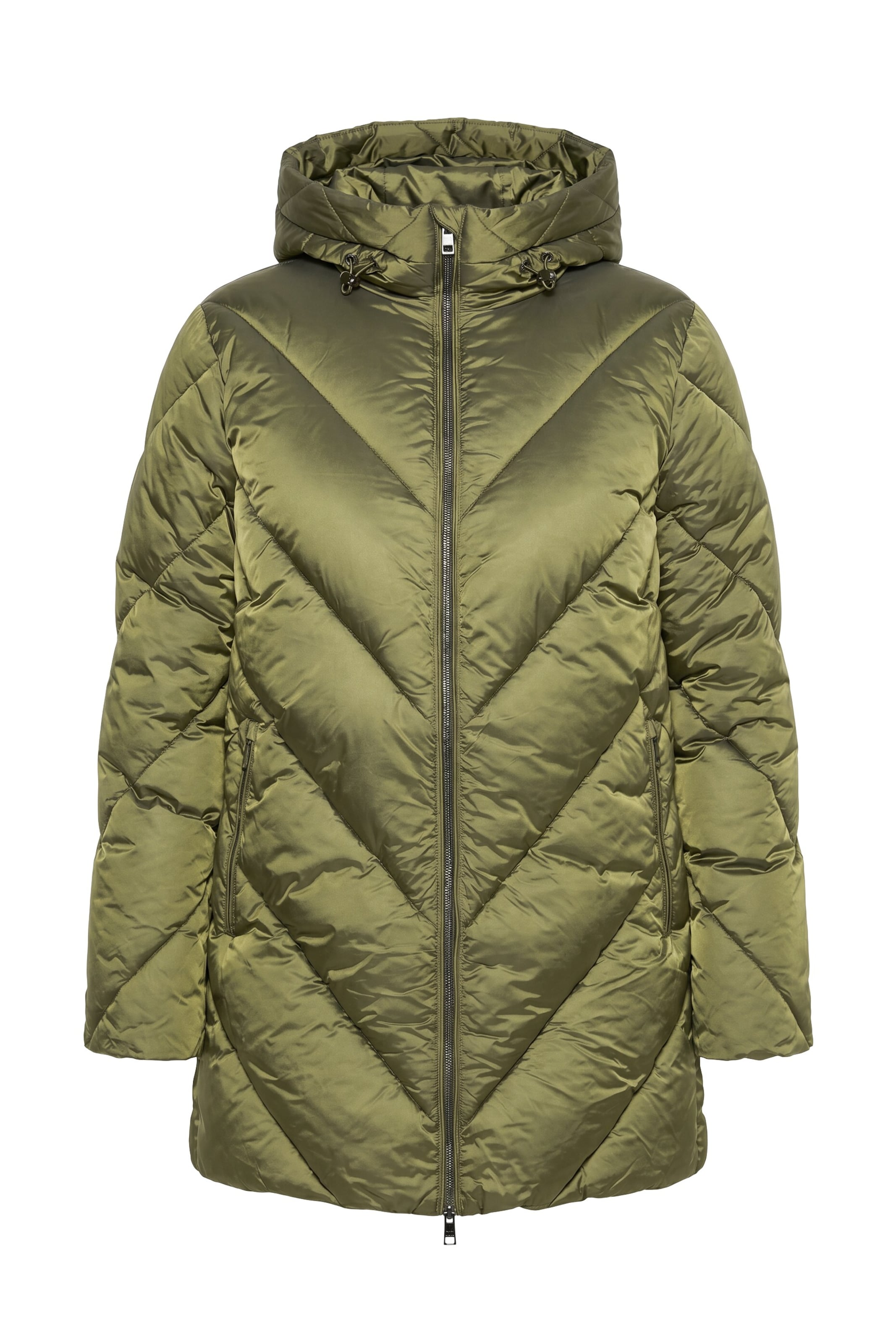 Ulla Popken Between-season jacket in M-L in Olive, Item view