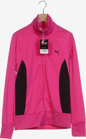 PUMA Sweatshirt & Zip-Up Hoodie in L in Pink: front