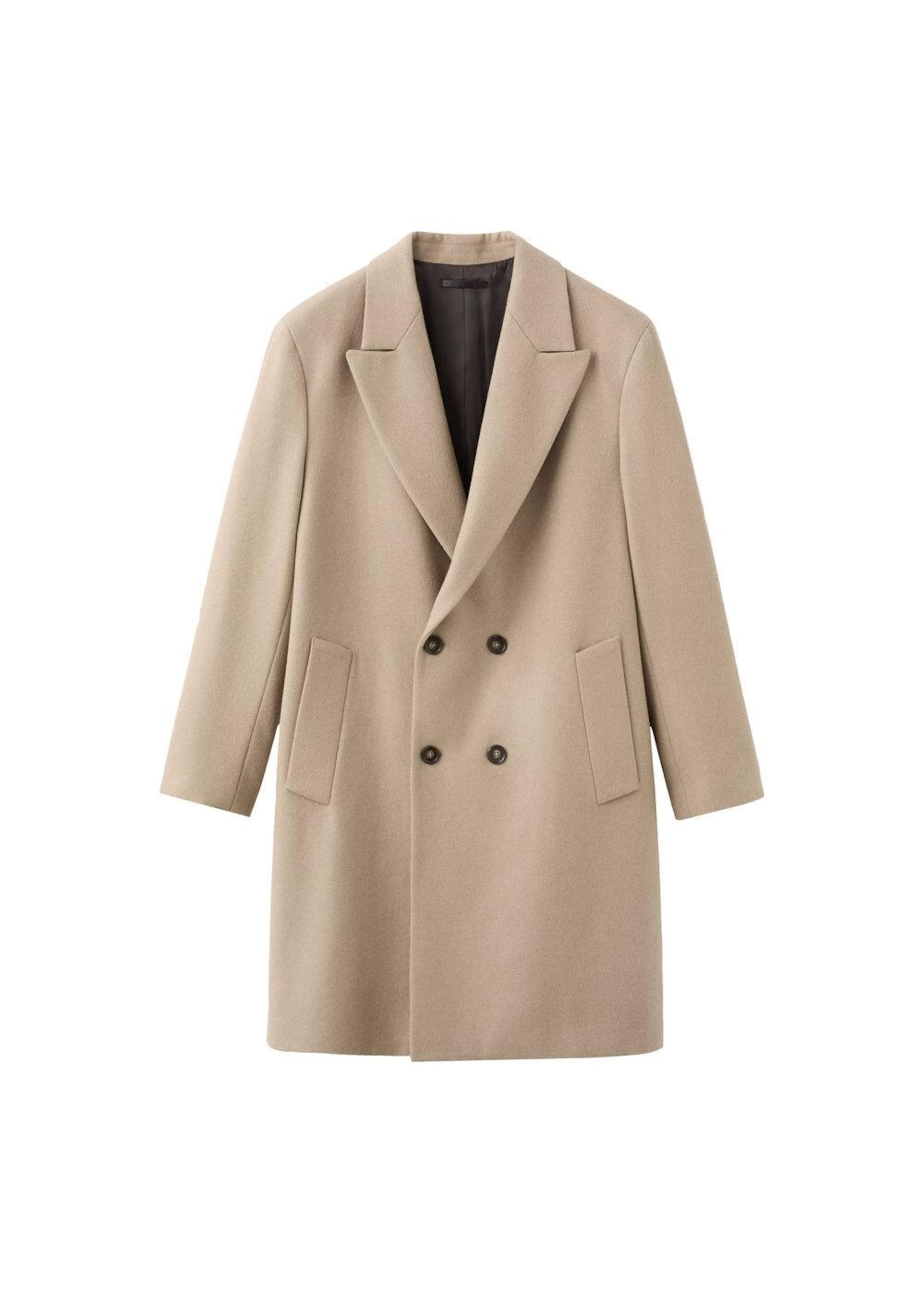 MANGO MAN Mantel 'Landon' in Beige: Vorderseite