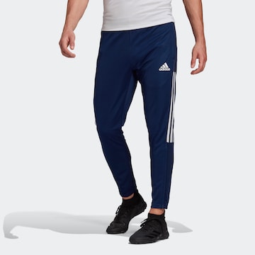 ADIDAS SPORTSWEAR Tapered Sportbroek 'Tiro 21 ' in Blauw: voorkant