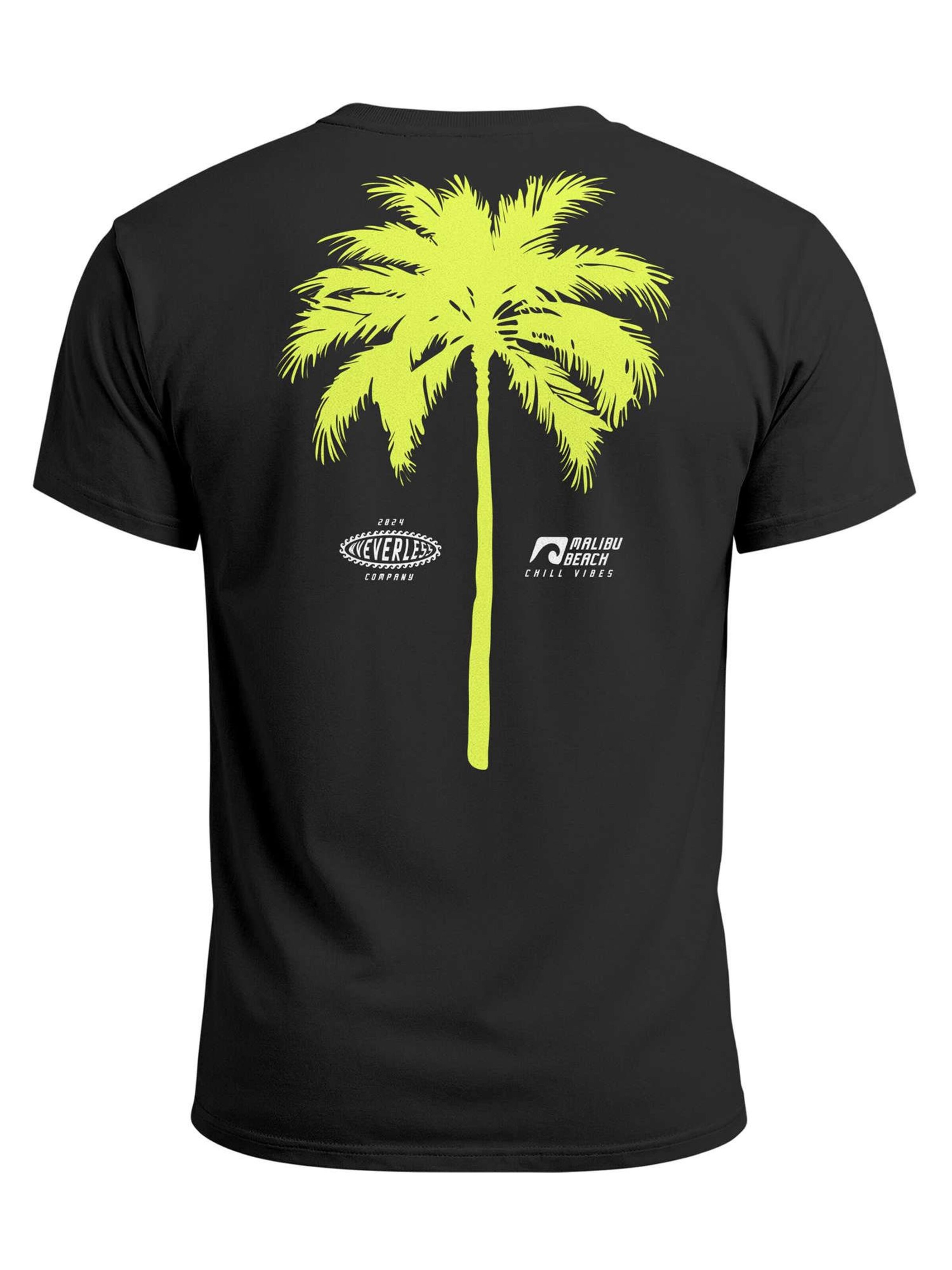 Neverless Shirt 'Palme' in Black