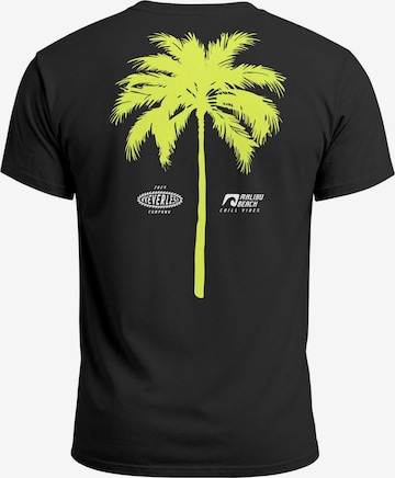 Neverless Shirt 'Palme' in Black: front