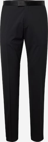 BOSS Black Slim fit Pleated Pants 'Genius-Tux-231' in Black: front