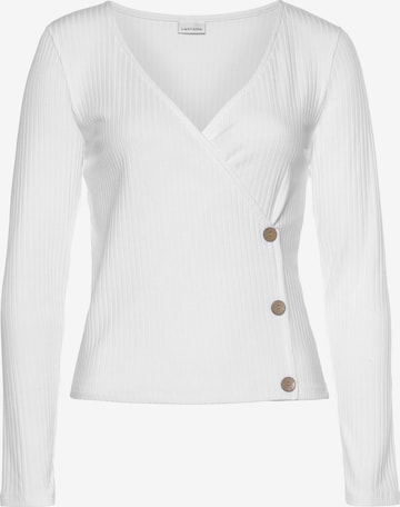 LASCANA Shirt in White: front