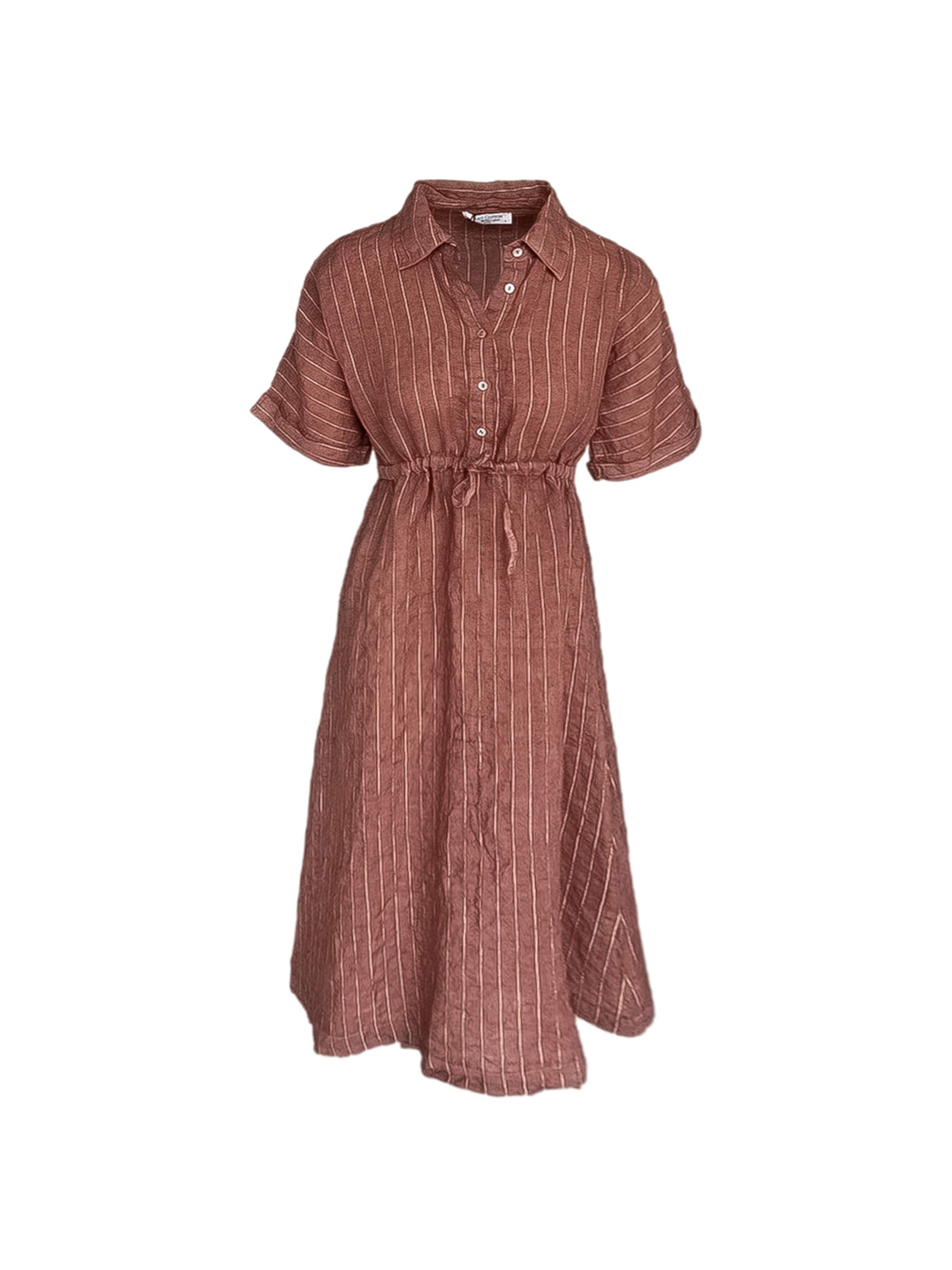 Abito di Haris Cotton in marrone: frontale